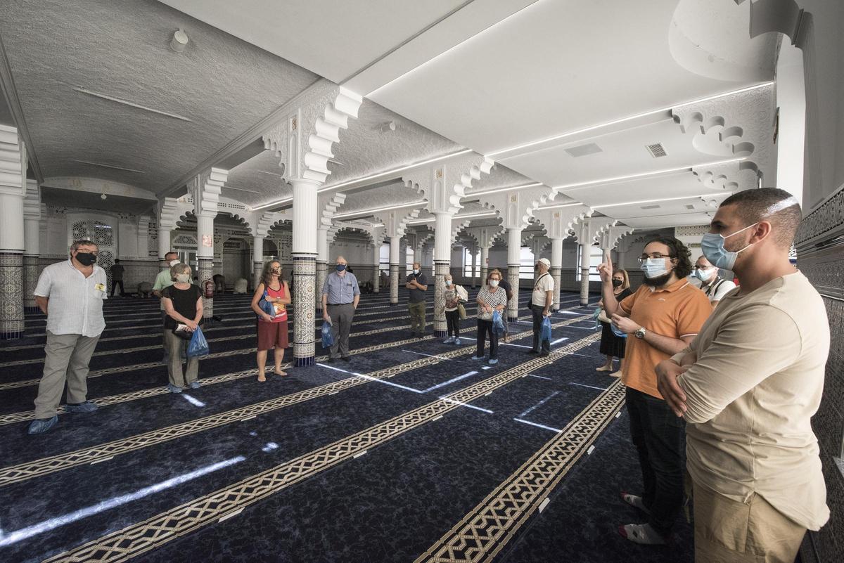 A la mesquita de la fàbrica del Sant o de l'Aranya, el 2021; tot i la pandèmia es van fer les visites
