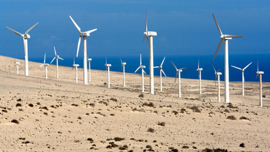 Parque eólico Cañada de La Barca, en Fuerteventura.