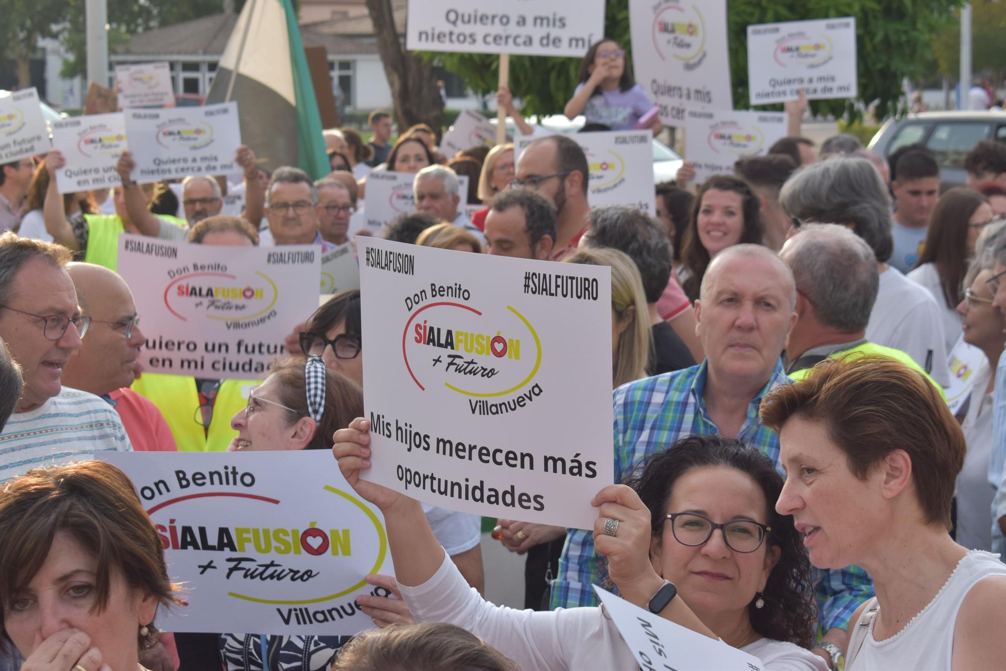 Manifestación en Don Benito por la fusión con Villanueva