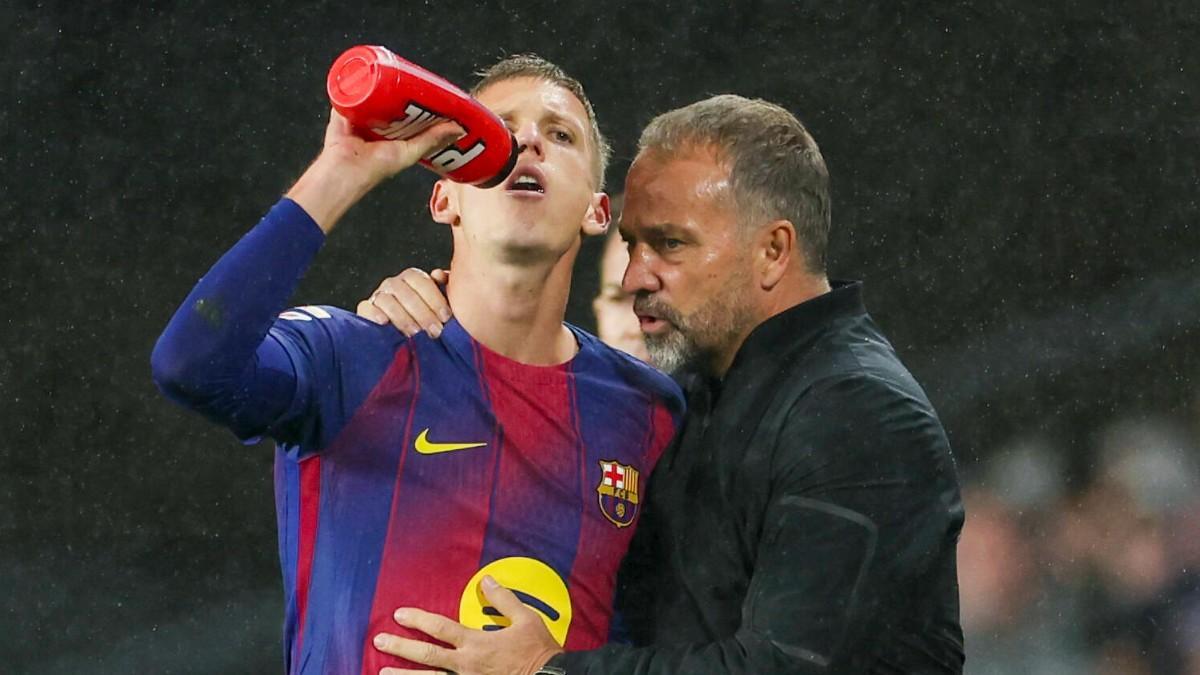 Olmo y Hansi Flick tienen buena sintonía