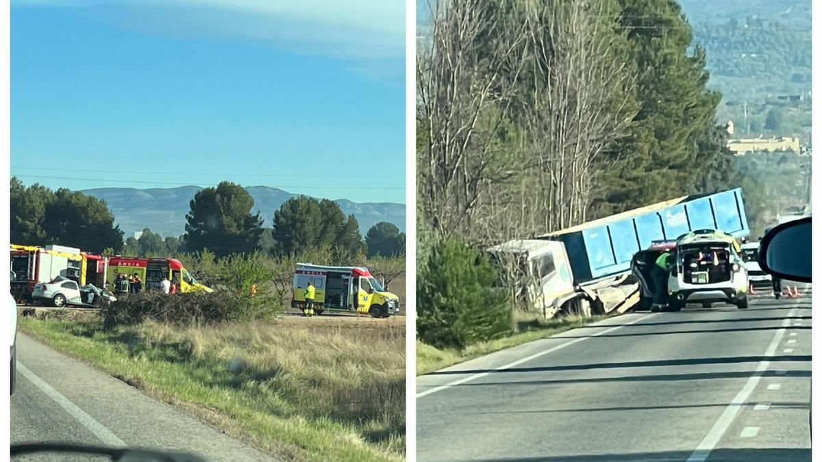 Imagen del accidente en el que ha perdido la vida la joven de Castelló que se dirigía a Vall d&#039;Alba a trabajar.