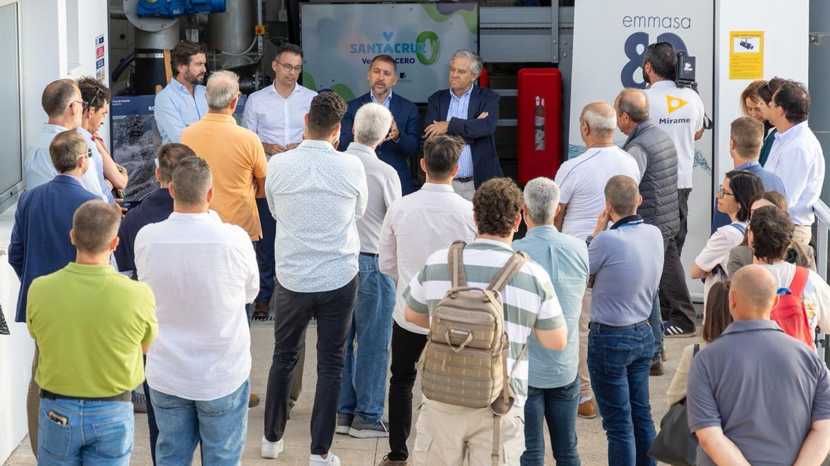 Obra de presentación de la depuradora de Taganana, la última en entrar en funcionamiento.