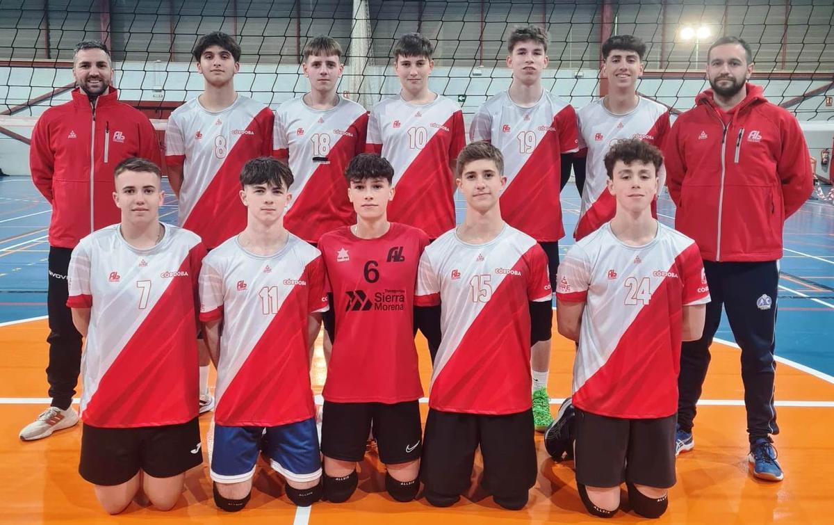 Componentes de la selección provincial cadete masculina de voleibol.