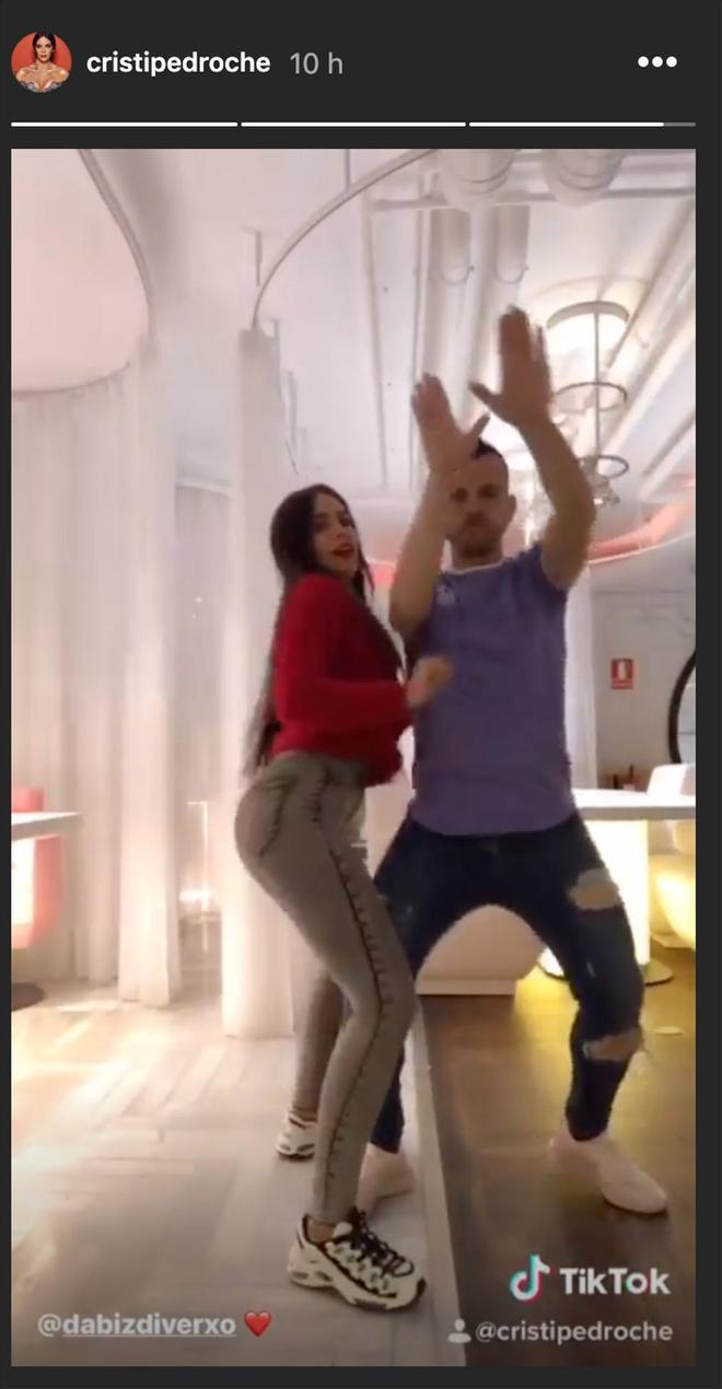 Cristi Pedroche y David Muñoz bailando