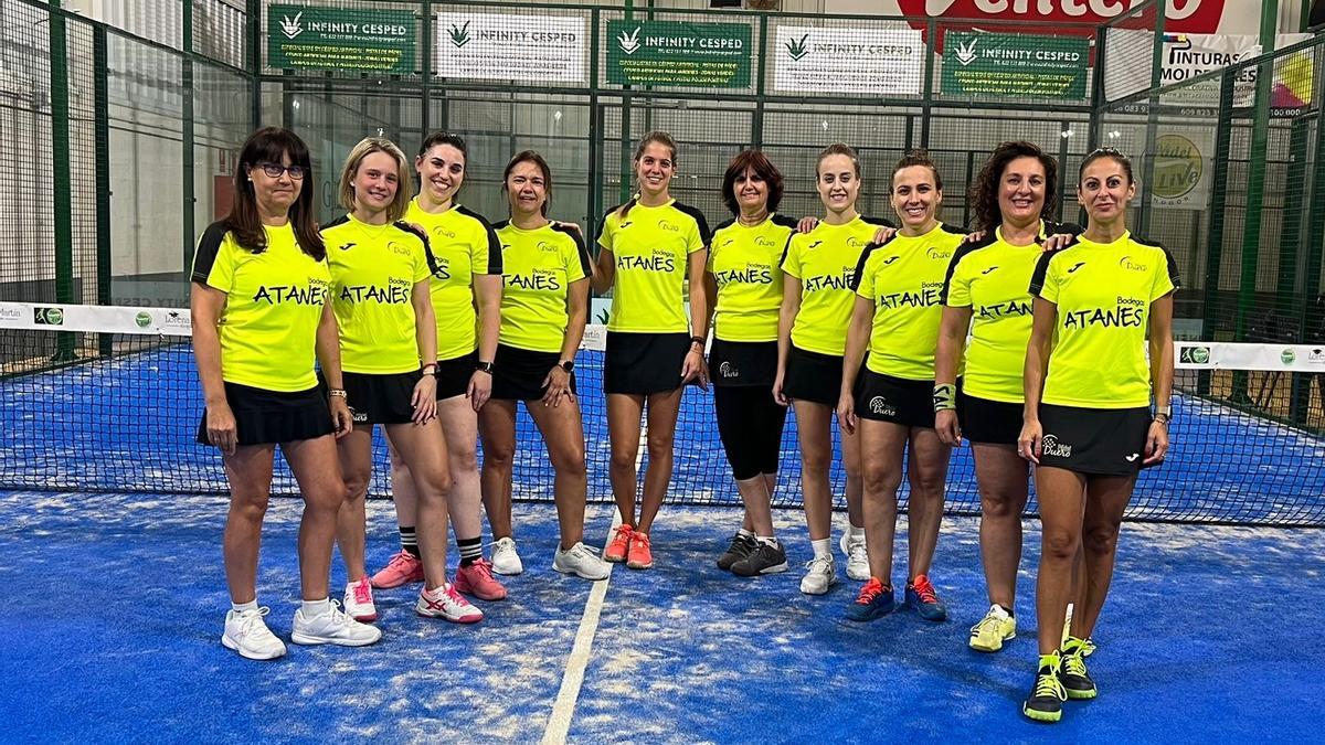 Equipo Pádel Duero Bodegas Atanes de las Series Nacionales de Pádel.