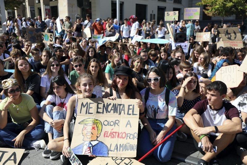 Manifestación por el clima en Zaragoza