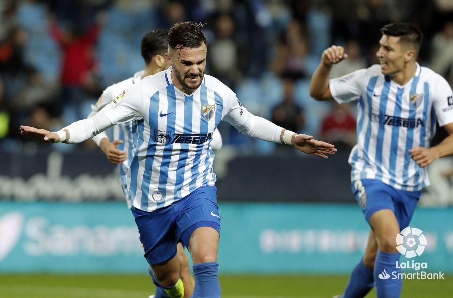 Partido del Málaga CF y el Tenerife en La Rosaleda.