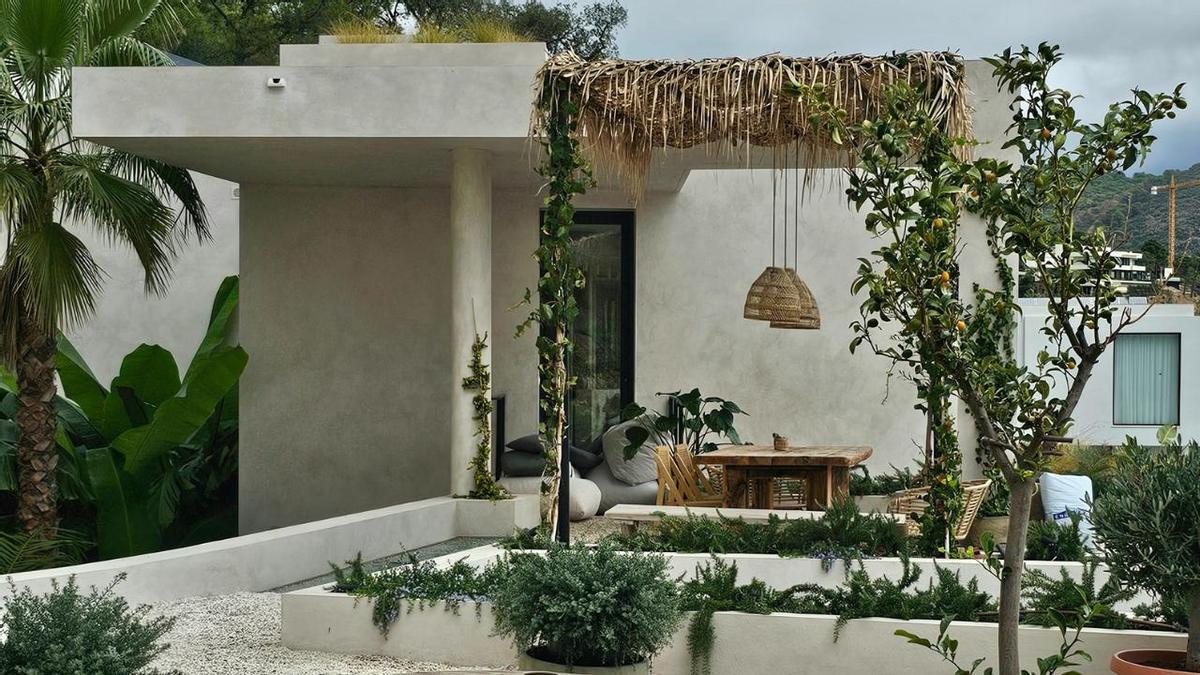 Vista de las zonas comunes de Casa Jaguar, construida en Benahavís.