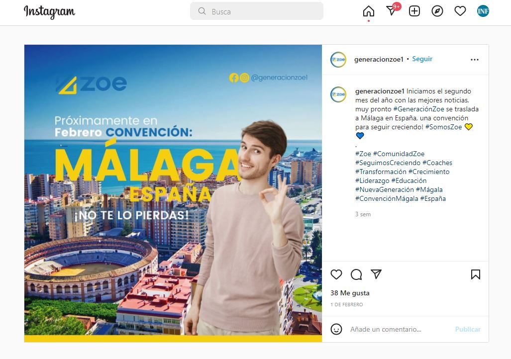 Un anuncio de la convención Zoe en Málaga