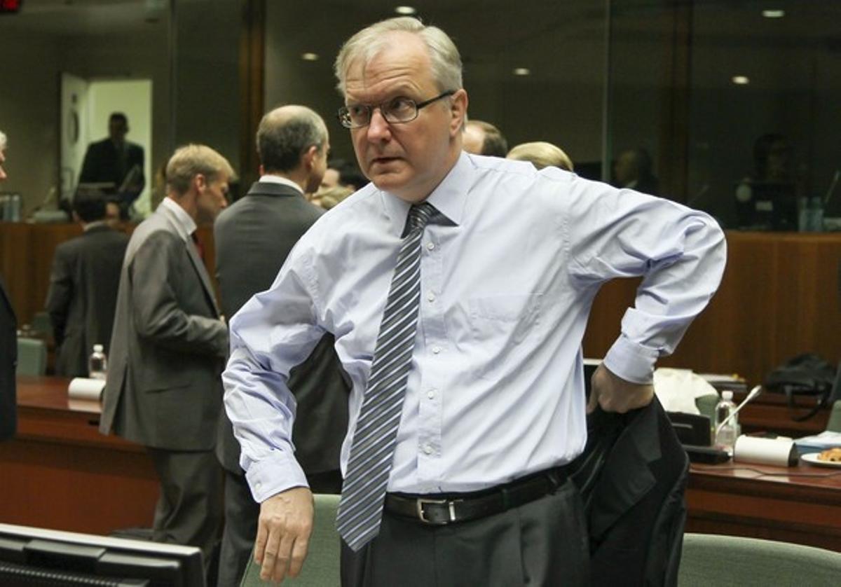 El comisario de Asuntos Económicos y Monetarios de la Comisión Europea, Olli Rehn, en Bruselas.