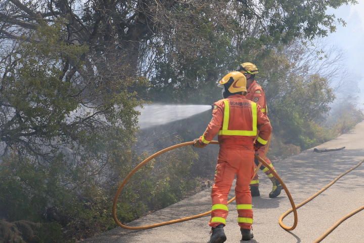 Incendio forestal entre Pinet, La drova y Marxuquera