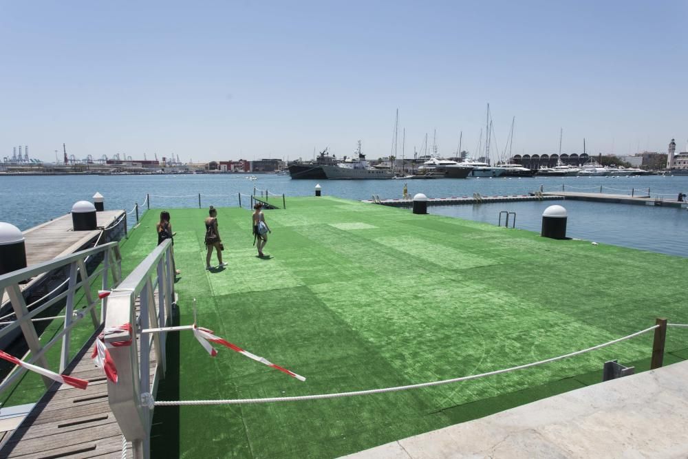 Nueva zona de baño en la Marina de València