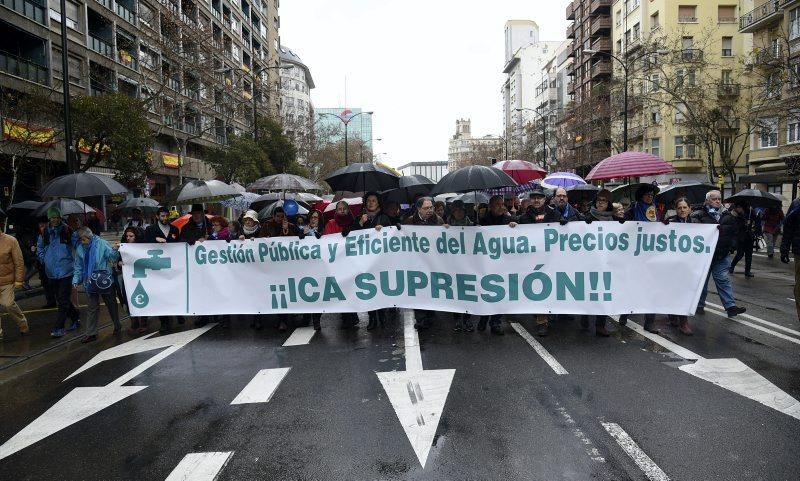 Manifestación contra el ICA en Zaragoza