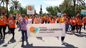 Mobilització a Barcelona en una de les darreres edicions del Dia dels Imparables, que organitza la Fundació Josep Carreras contra la leucèmia.