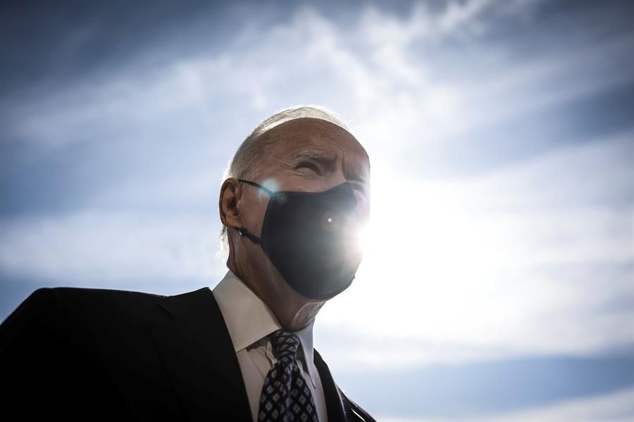 Joe Biden, en una imagen de este viernes antes de partir a Atlanta.