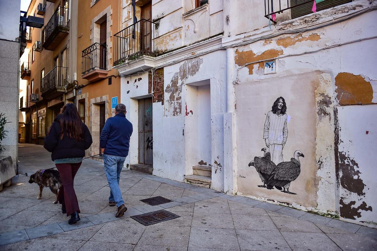 Mural de Robe pintado por un artista urbano gallego.