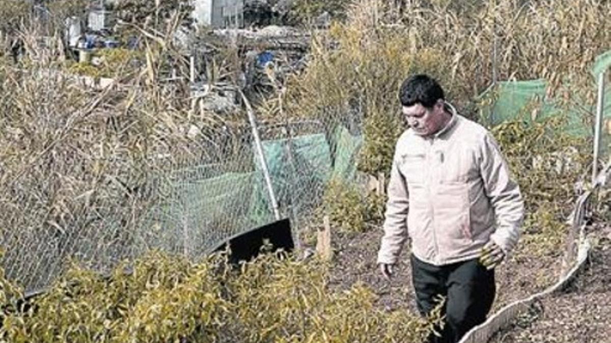 Pedro, uno de los habitantes del Turó de Montcada, el jueves.