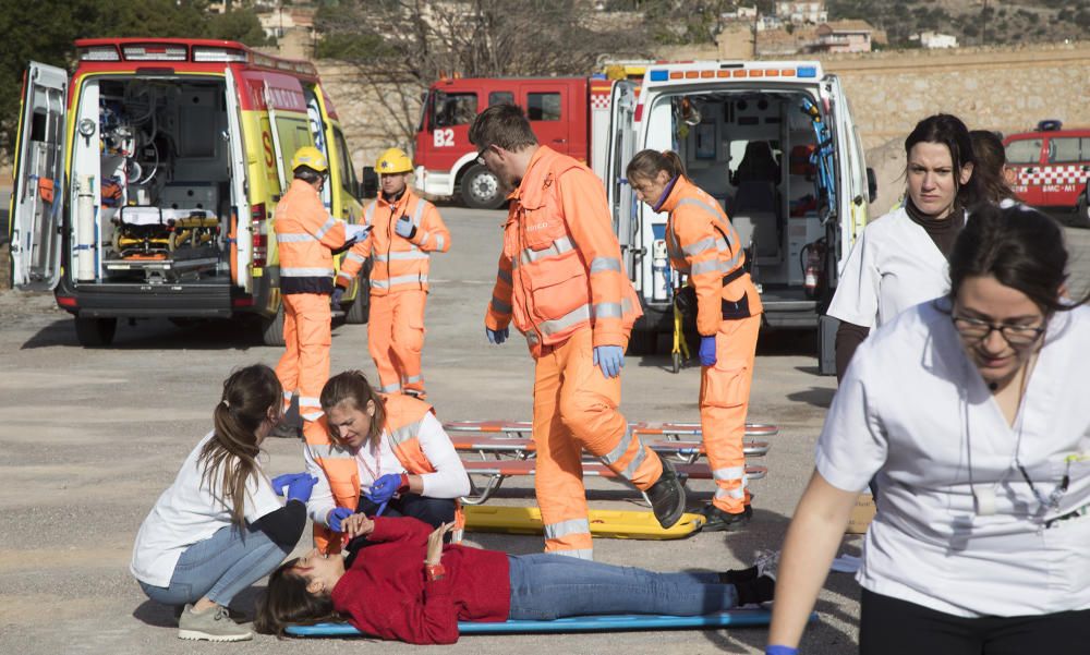 Simulacro de la Escuela de Enfermería de Castelló