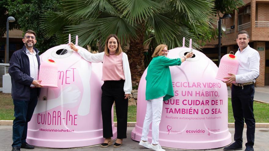 Mislata instala contenedores rosa contra el cáncer de mama
