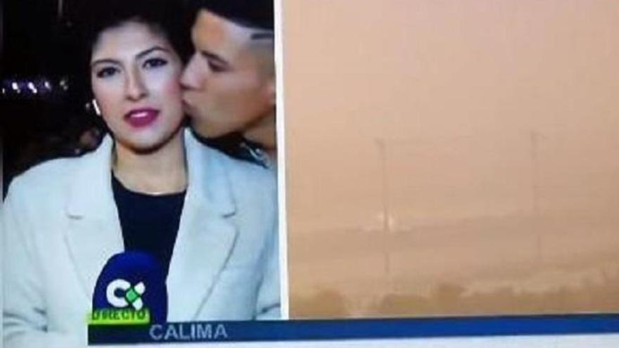 Ataque machista a una periodista de la Televisión Canaria en pleno directo durante la calima