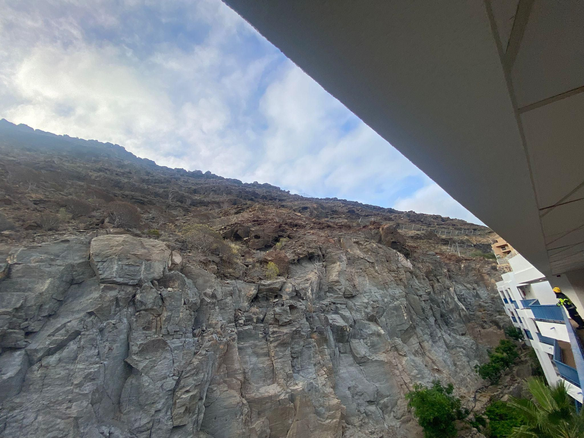 Desprendimientos de rocas en Taurito