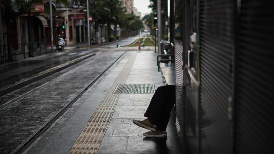 Calles vacías en el centro de Santa Cruz en los primeros días del estado de alarma.