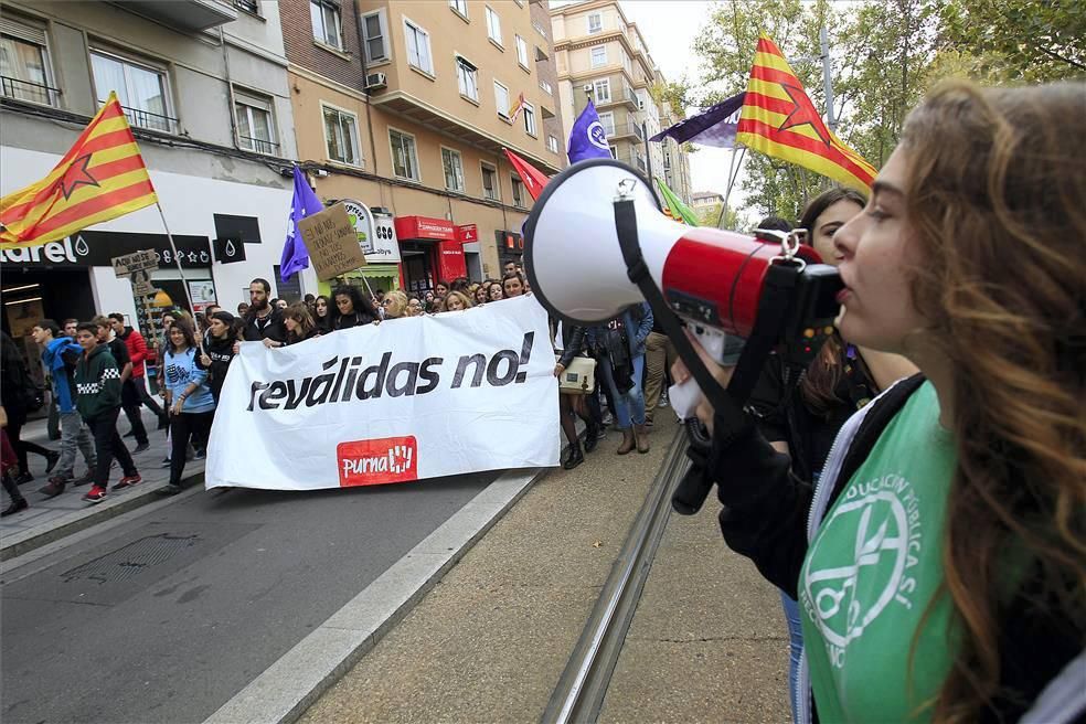 Manifestación contra la Lomce en Zaragoza