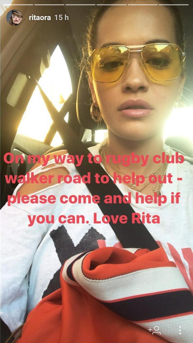 Rita Ora va a ayudar a los afectados por el incendio de Londres