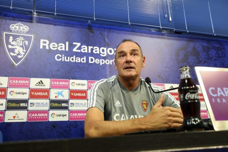 Entrenamiento del Real Zaragoza previo al partido de mañana