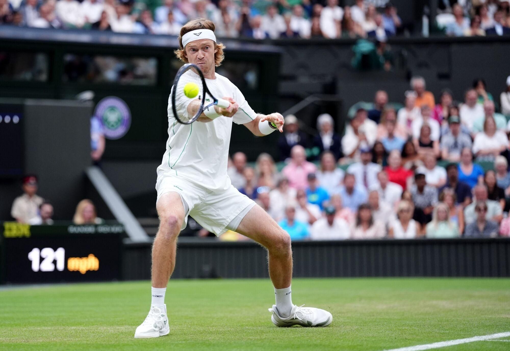 Wimbledon: Andrey Rublev - Carlos Alcaraz, en imágenes.
