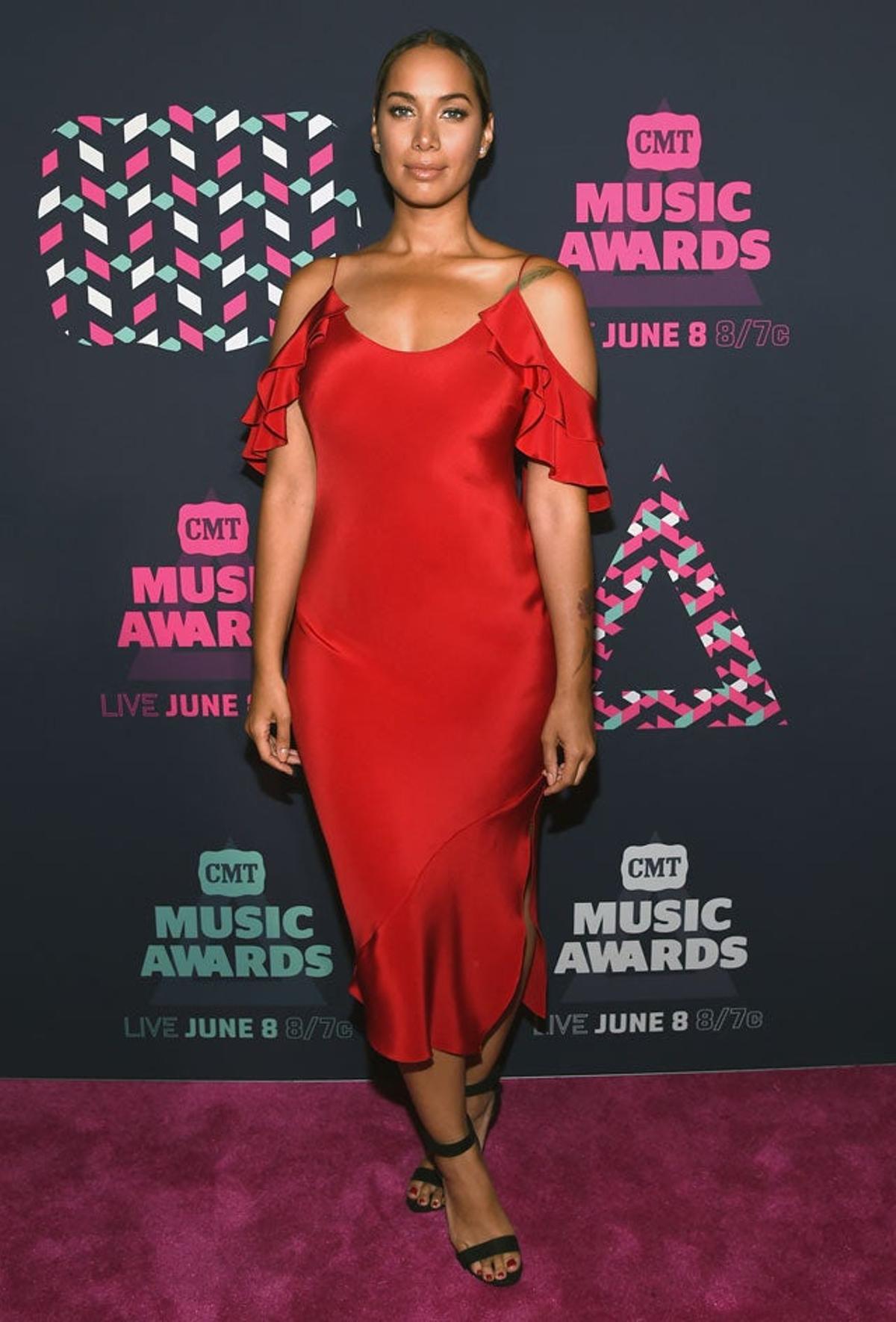 Leona Lewis, en la alfombra rosa de los CMT Music Awards 2016.