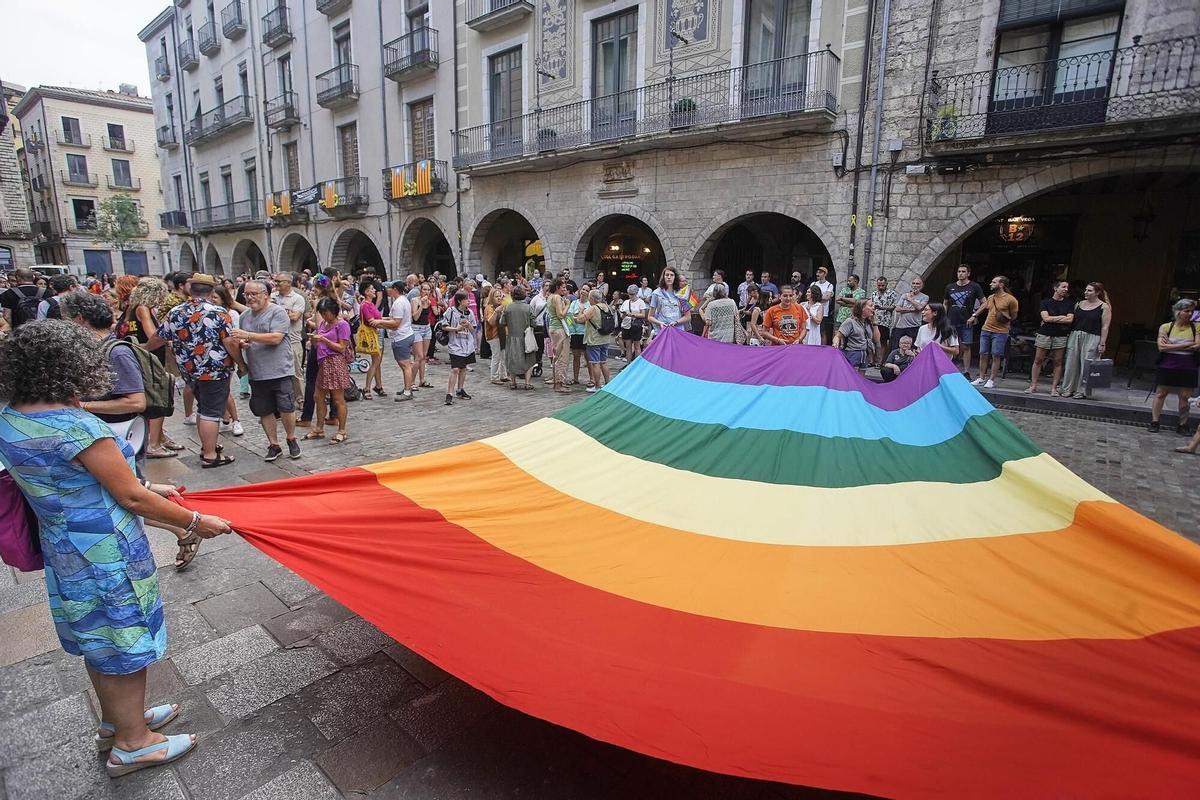Un acto en defensa de los derechos LGTBI.