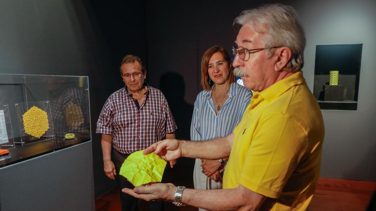 El artista Miguel Gañán, este jueves en la EMOZ.