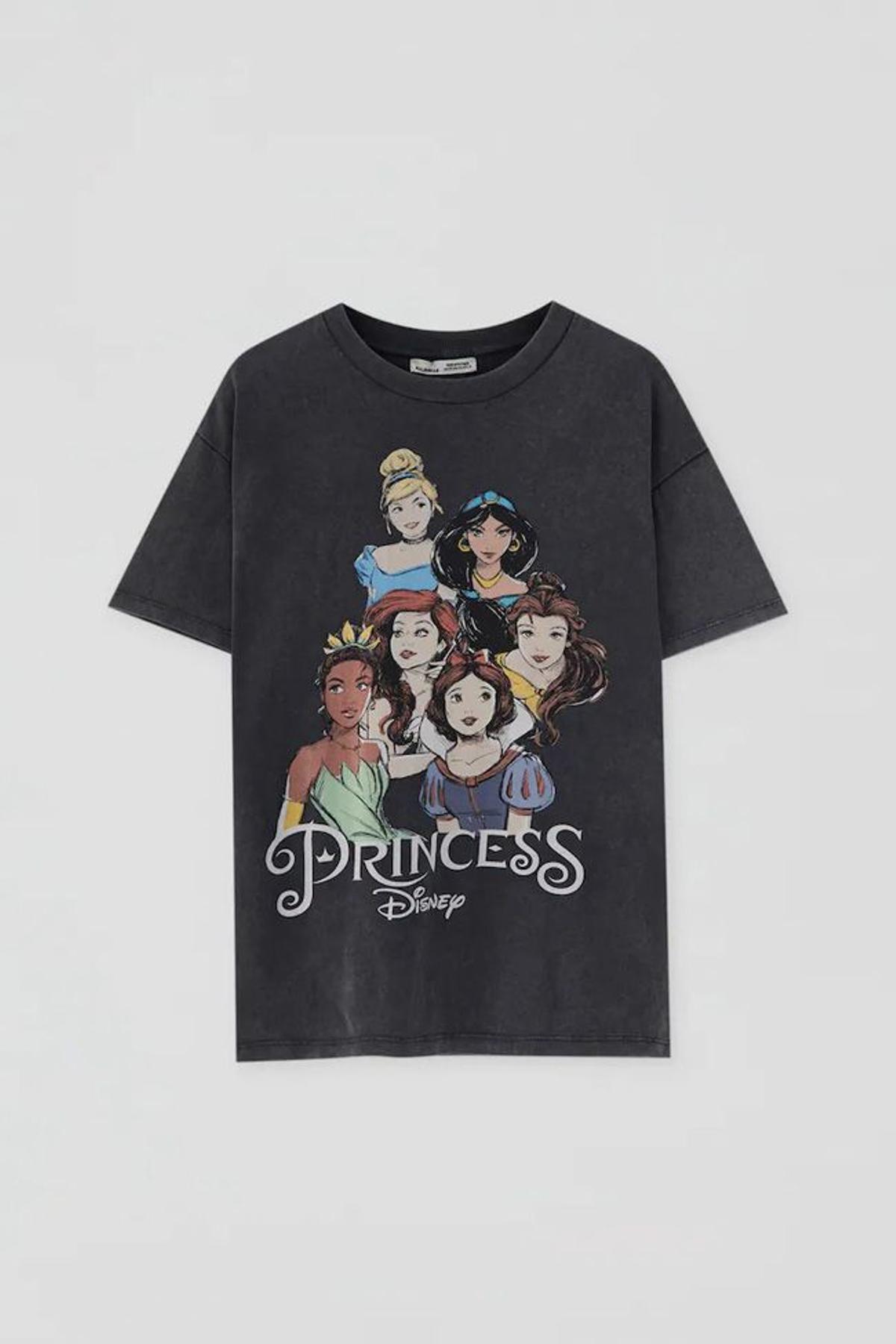Camiseta de algodón orgánico de las Princesas Disney, de Pull &amp; Bear