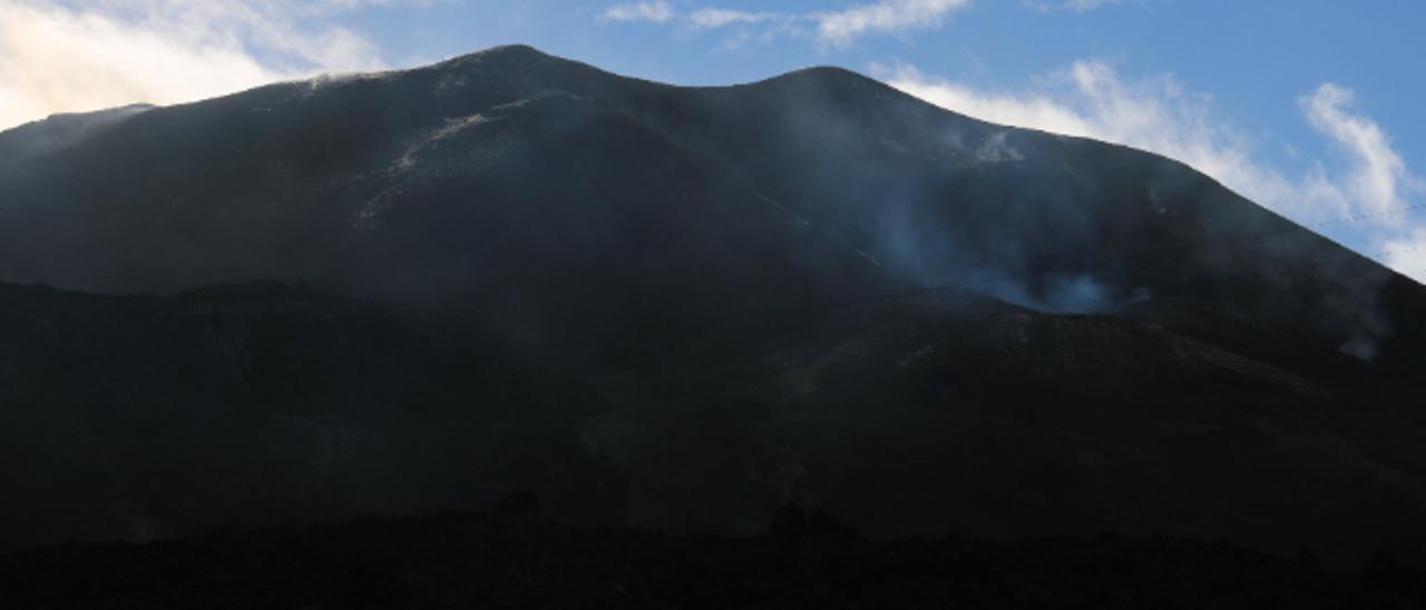 Así se encuentra el cono principal del volcán de La Palma