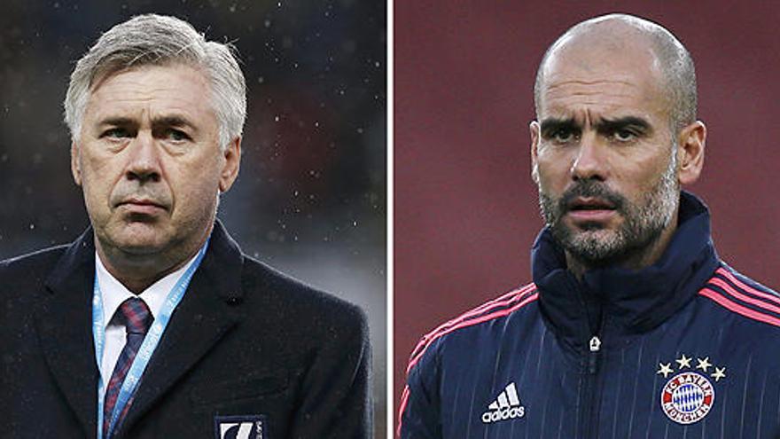 Carlo Ancelotti y Pepe Guardiola.