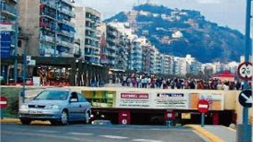 L&#039;aparcament subterrani del passeig de Blanes.