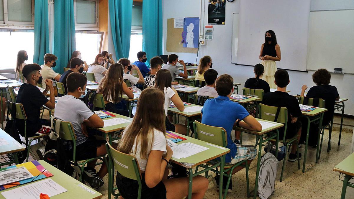 Alumnes de 4t d’ESO durant l’inici del curs escolar el setembre passat.  | ROGER SEGURA