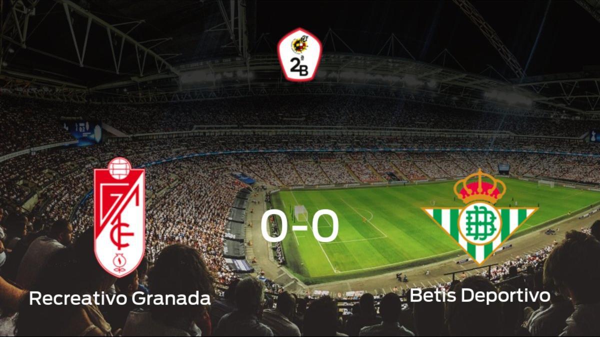 El Recreativo Granada y el Betis Deportivo concluyen su enfrentamiento en el Ciudad Deportiva del Granada CF sin goles (0-0)