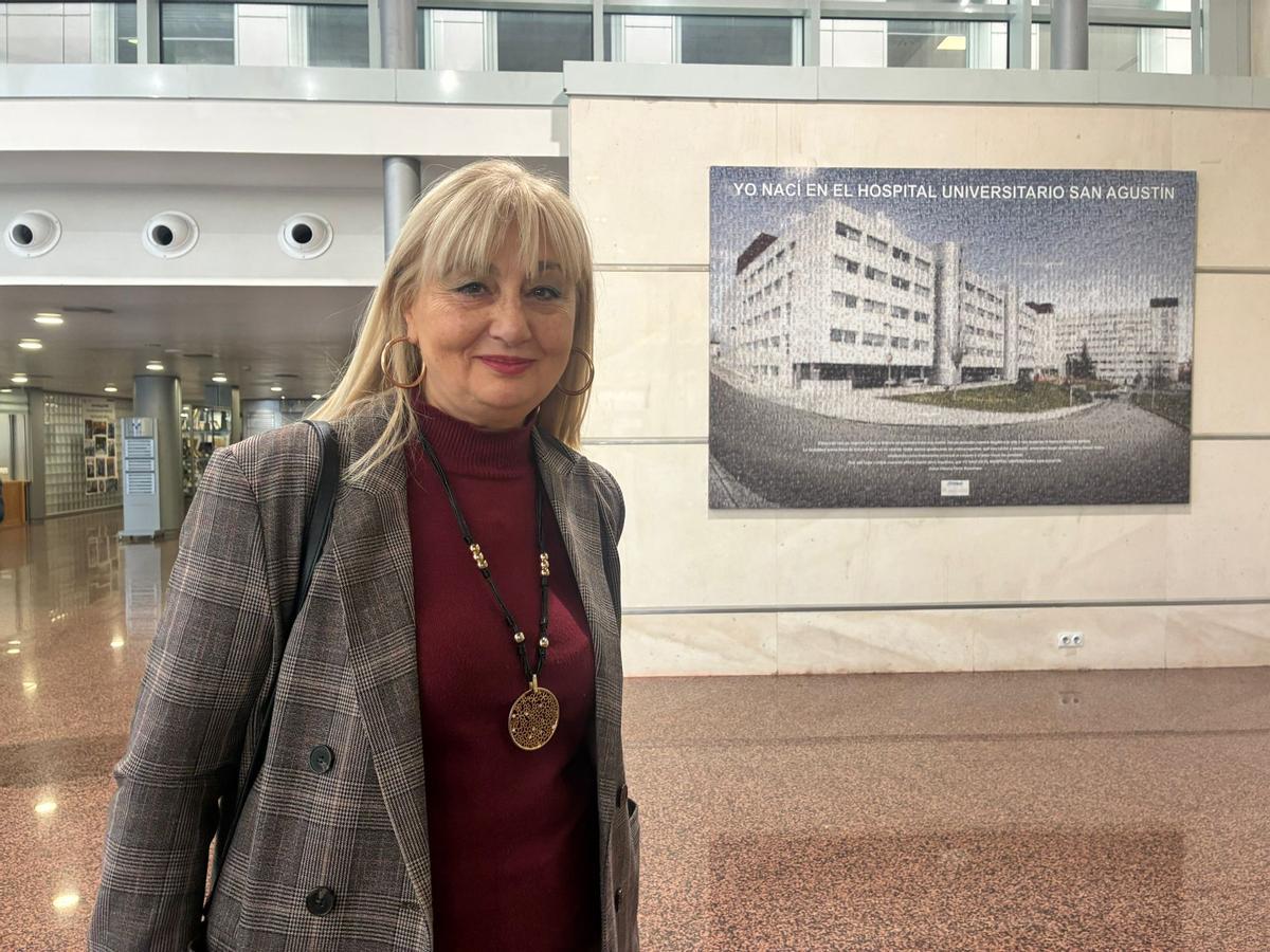 Trinidad Caminero, esta mañana, en el HUSA.