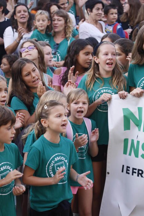 Protesta a Verges per reclamar el nou institut-escola