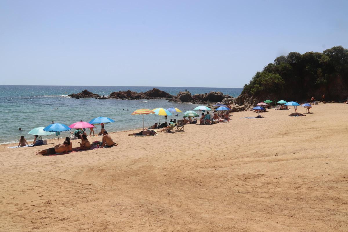 La platja de Santa Cristina de Lloret de Mar.