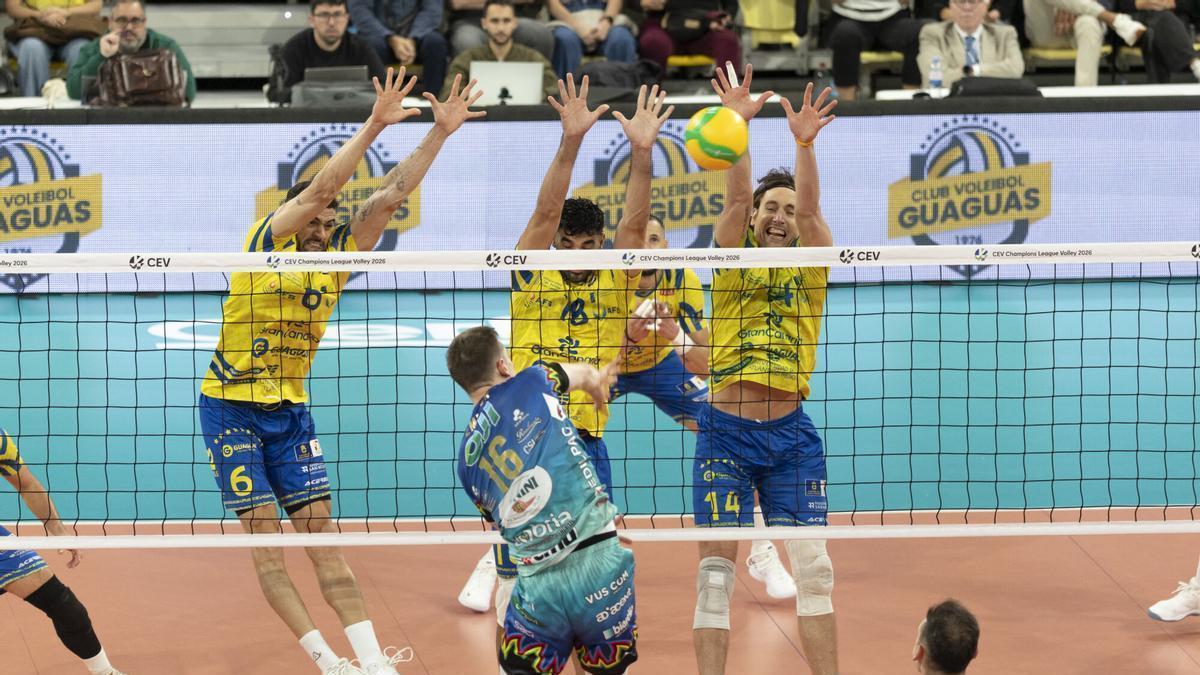 Ida de los cuartos de la CEV Champions League: Guaguas - Perugia
