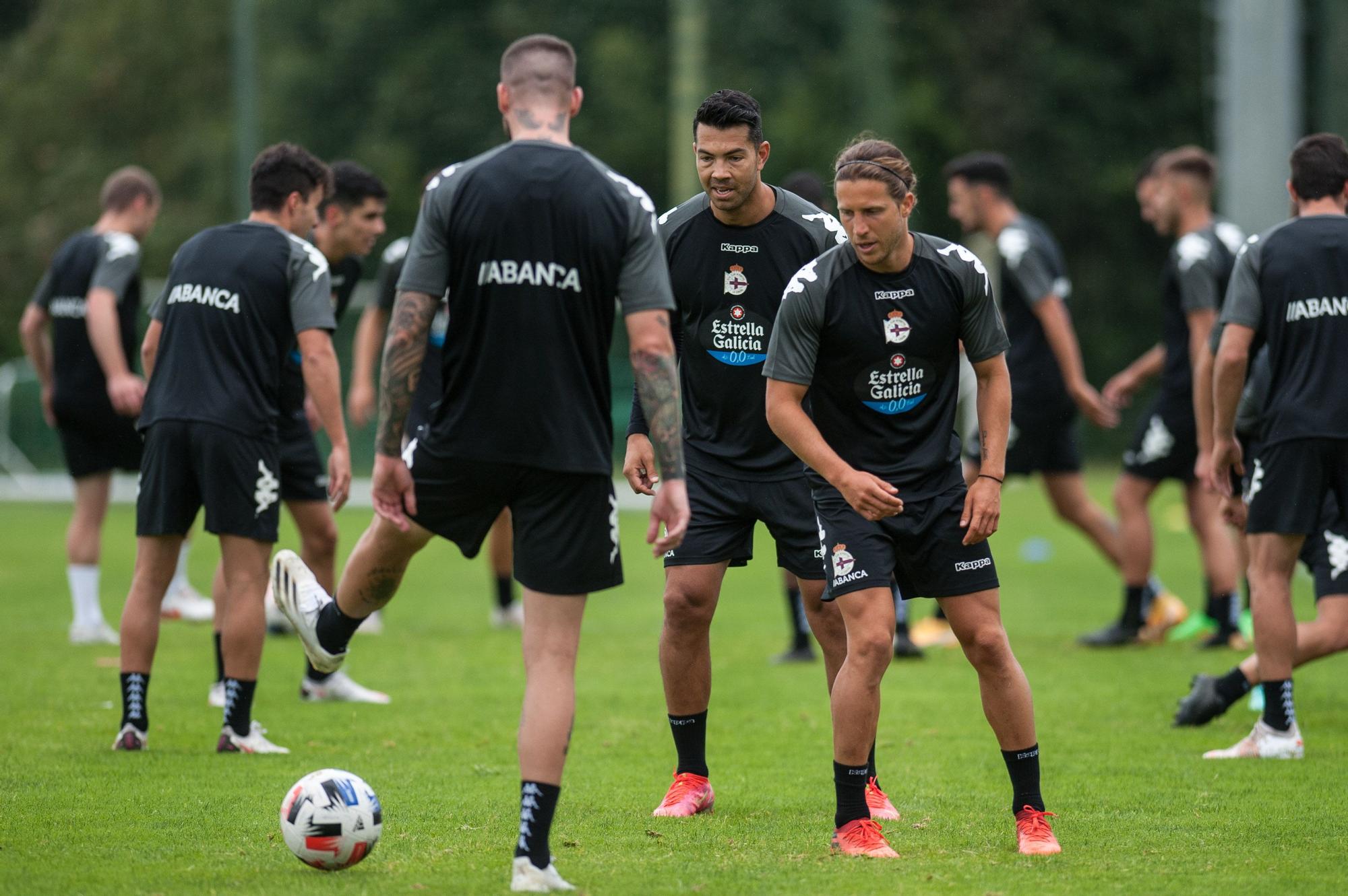 Pimer entrenamiento de la pretemporada del Dépor 2021-2022