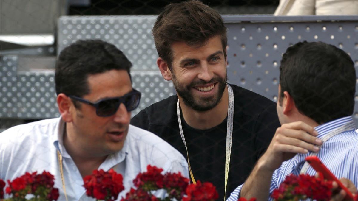 Gerard Piqué, promotor de la nueva Copa Davis, en el torneo Mutua Madrid Open en la Caja Mágica