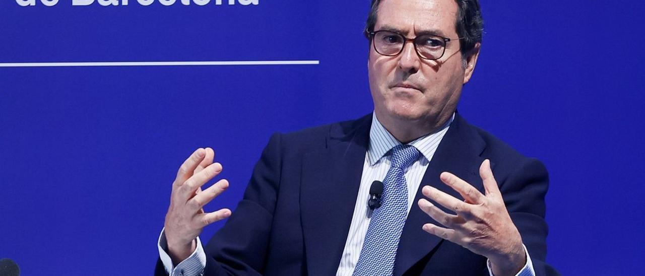 El presidente de CEOE, Antonio Garamendi, en las jornadas del Cercle.
