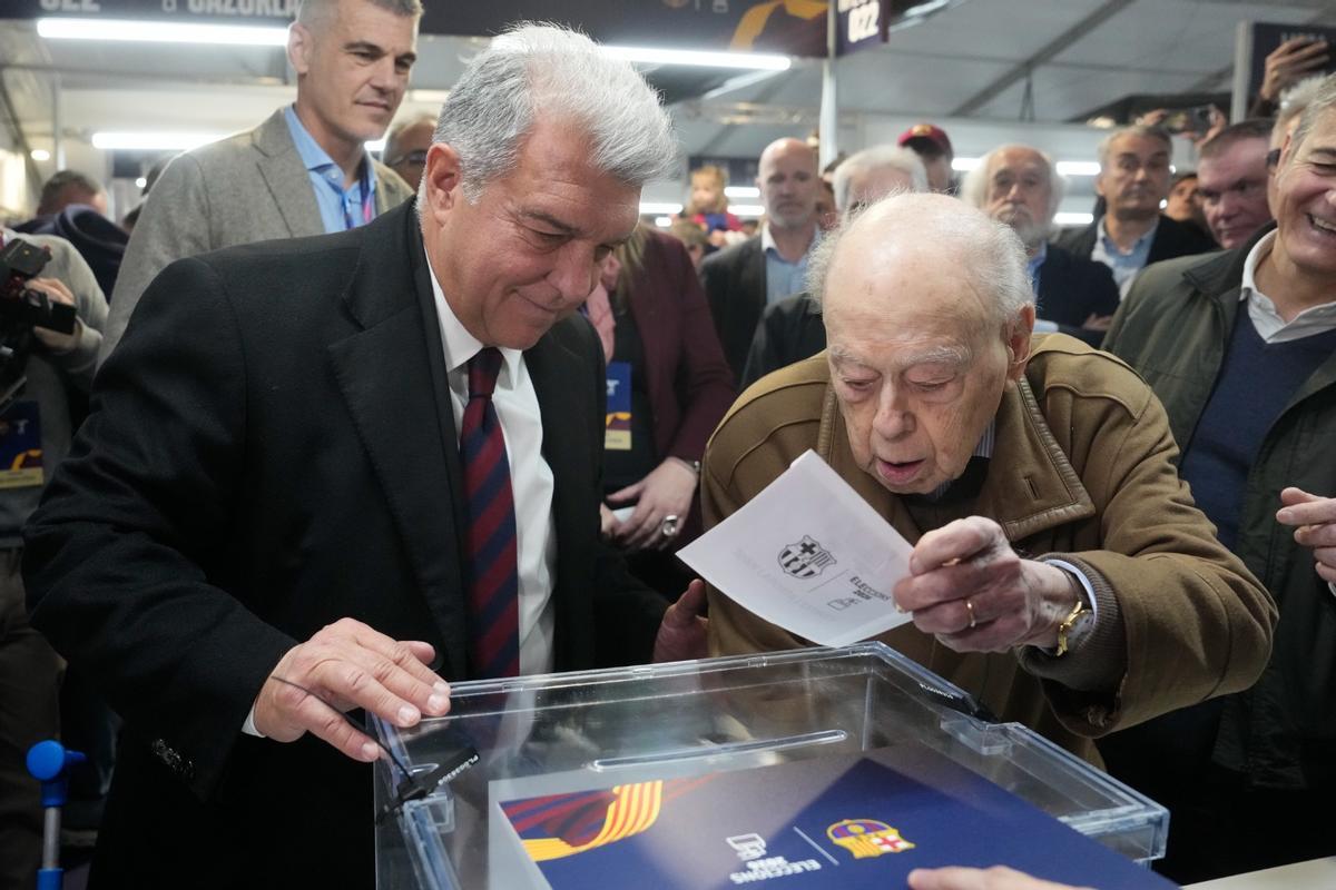 Joan Laporta con Jordi Pujol, expresident de la Generalitat de Catalunya.