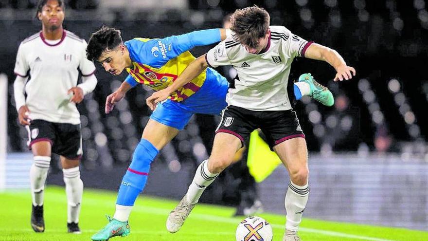 Yellu, en el duelo contra el Fulham. | VALENCIA CF