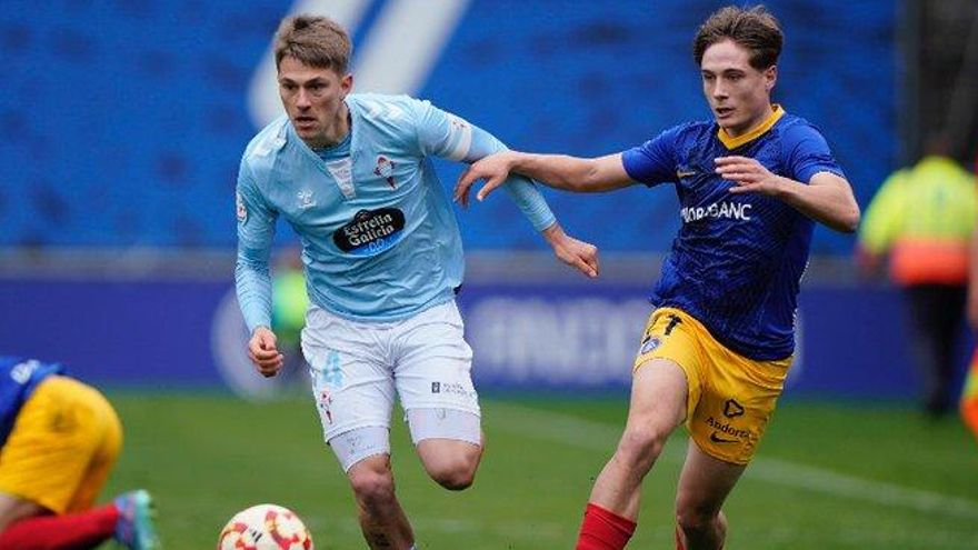 Gael Alonso en un encuentro ante el Andorra.