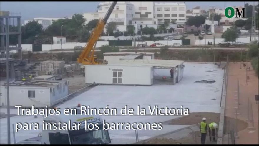 Instalación de aulas prefabricadas en Torre de Benagalbón